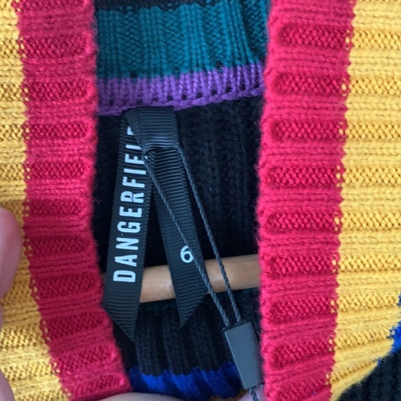 Dangerfield Rib Knit Black Turtleneck Sweater 6 - Picture 7 of 7